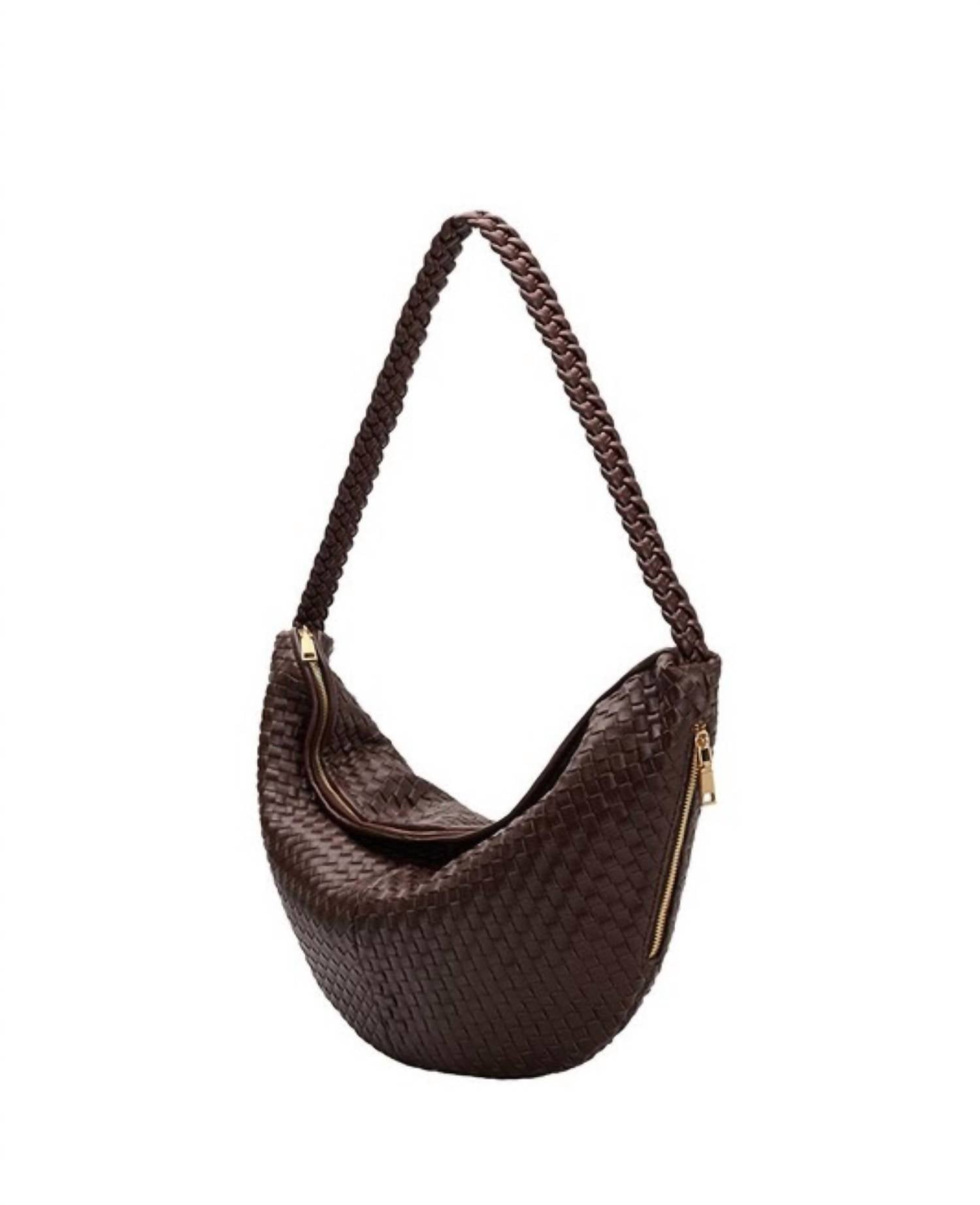 Woven Shoulder Bag - Espresso