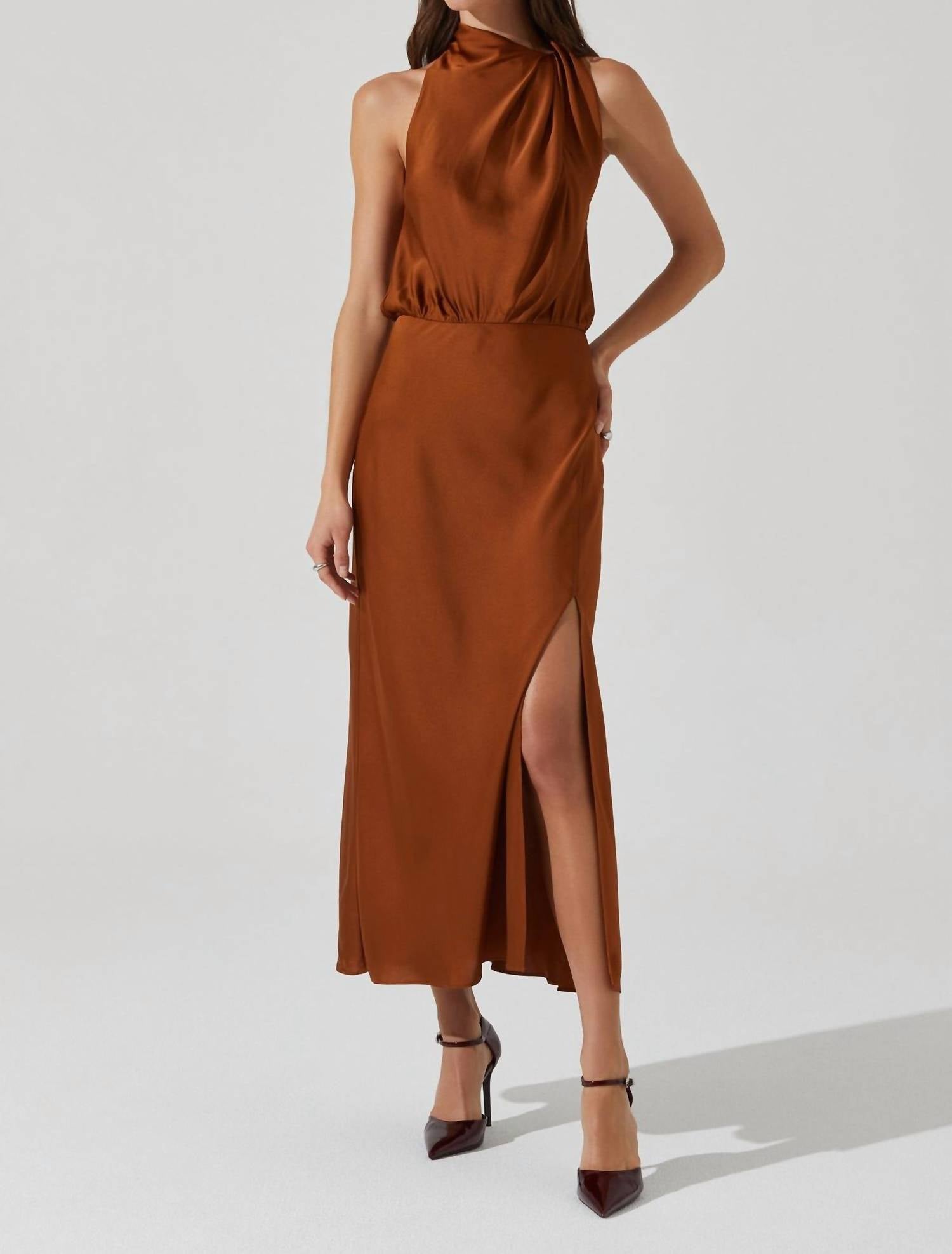 Jelyn Satin Midi Dress