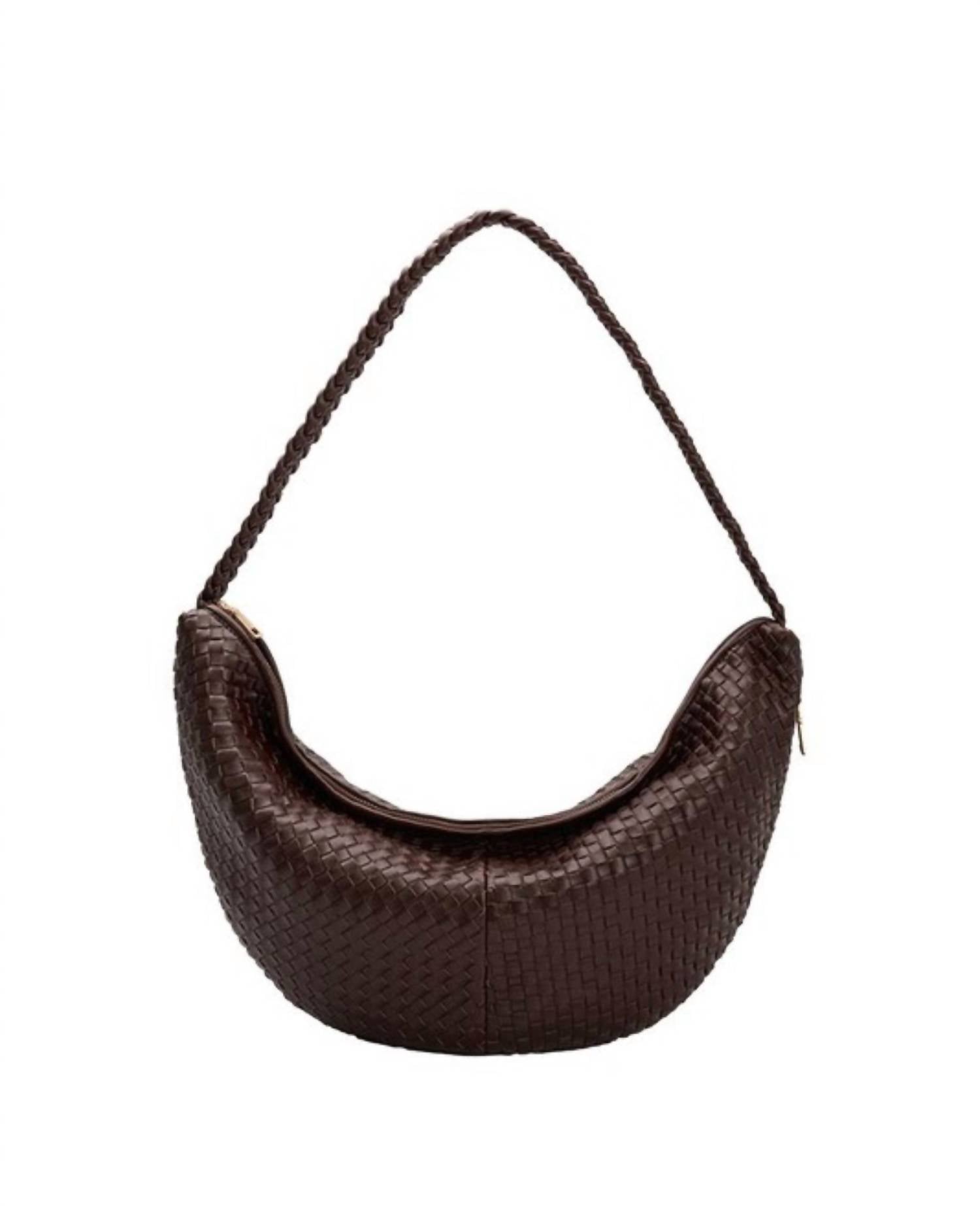 Woven Shoulder Bag - Espresso