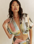 JBQ - Clara Top - River Abstract -