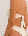 Montce - Crema Scrunch Tori Bandeau Bikini Top -