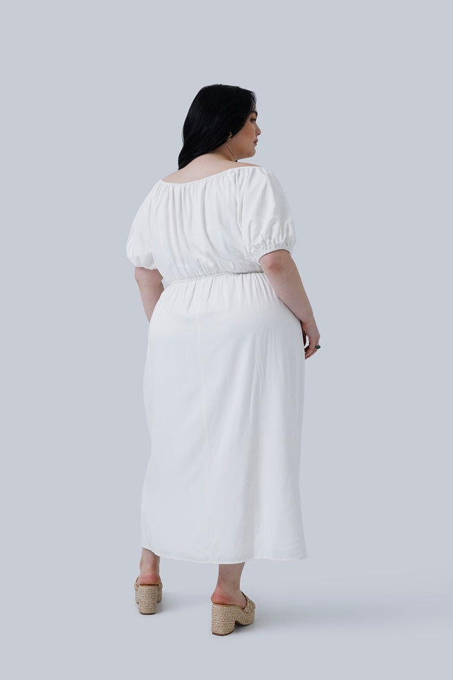Gia Midi Dress - White
