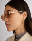 Le Specs - Le Mimi Sunglasses - Gold Cinnamon Tint -