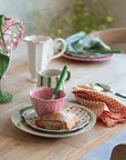 Creative Co. - Cotton Scalloped Napkins - Orange Gingham -
