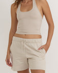 Organic Basics - Core Halter Top - Sandstone -