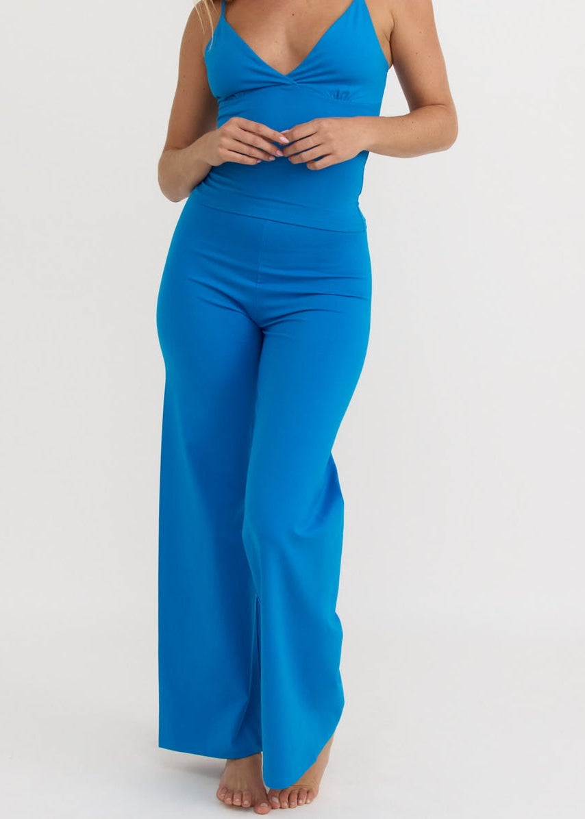 Organic Basics - Pants - Core Straight Leg Pants - Azure Blue