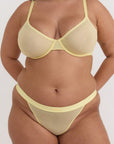 Organic Basics - Mesh Tanga Briefs - Light Lemon -