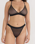 Organic Basics - Mesh Triangle Bralette - Black -