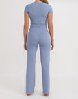 Organic Basics - Active Flare Leggings - Misty Blue -