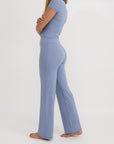 Organic Basics - Active Flare Leggings - Misty Blue -