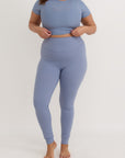 Organic Basics - Active Leggings - Misty Blue -