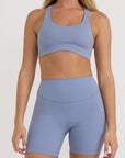 Organic Basics - Active Racer Back Bra - Misty Blue -