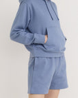 Organic Basics - Weekend Longline Shorts - Misty Blue -