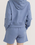 Organic Basics - Weekend Longline Shorts - Misty Blue -