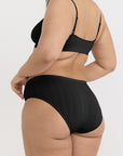 Organic Basics - Pointelle Hipster - Black -