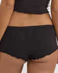 Organic Basics - Pointelle Shorty - Black -