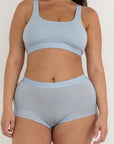 Organic Basics - Soft Touch Scoop Neck Bralette - Cloudy Blue -