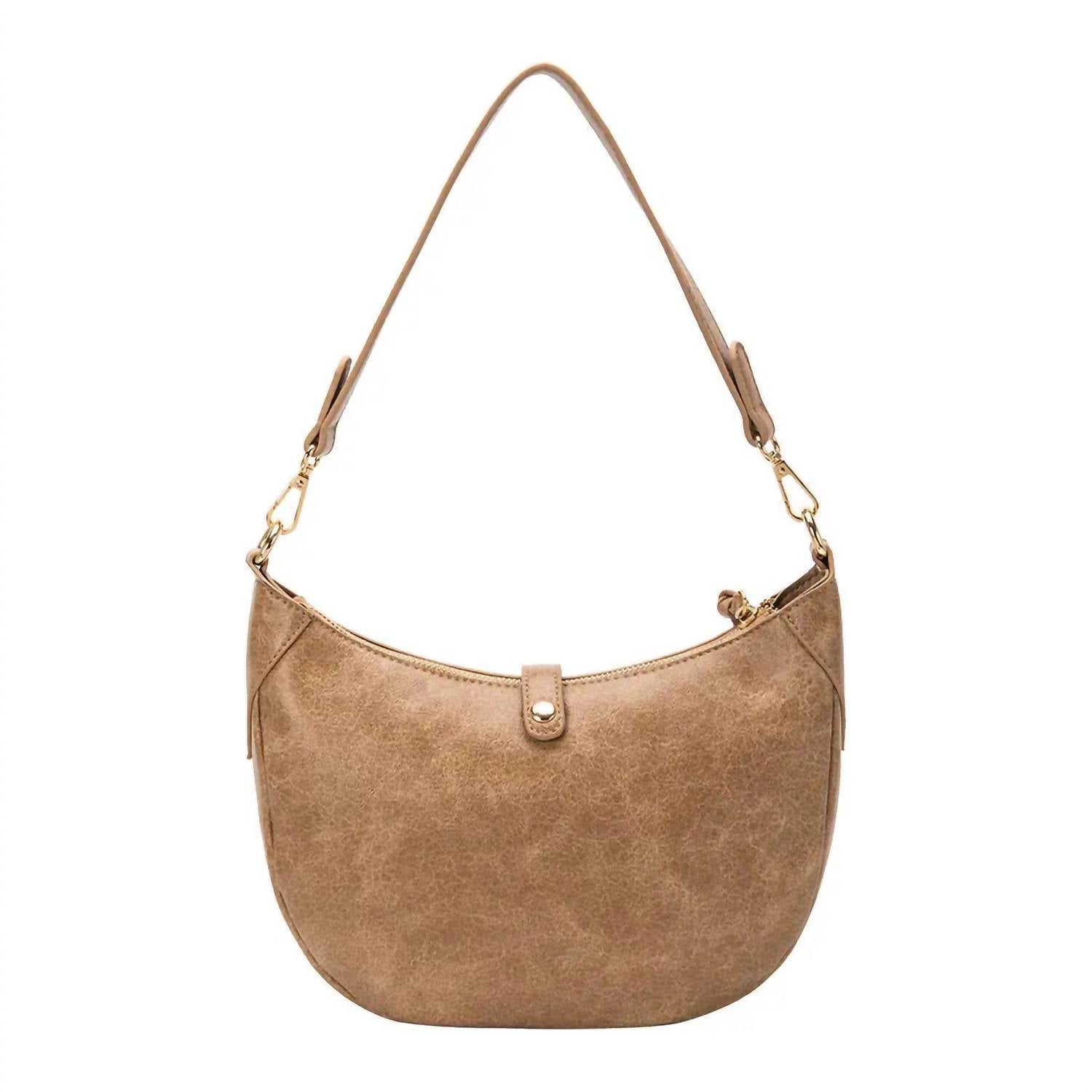 Maeve Vegan Shoulder Bag - Tan