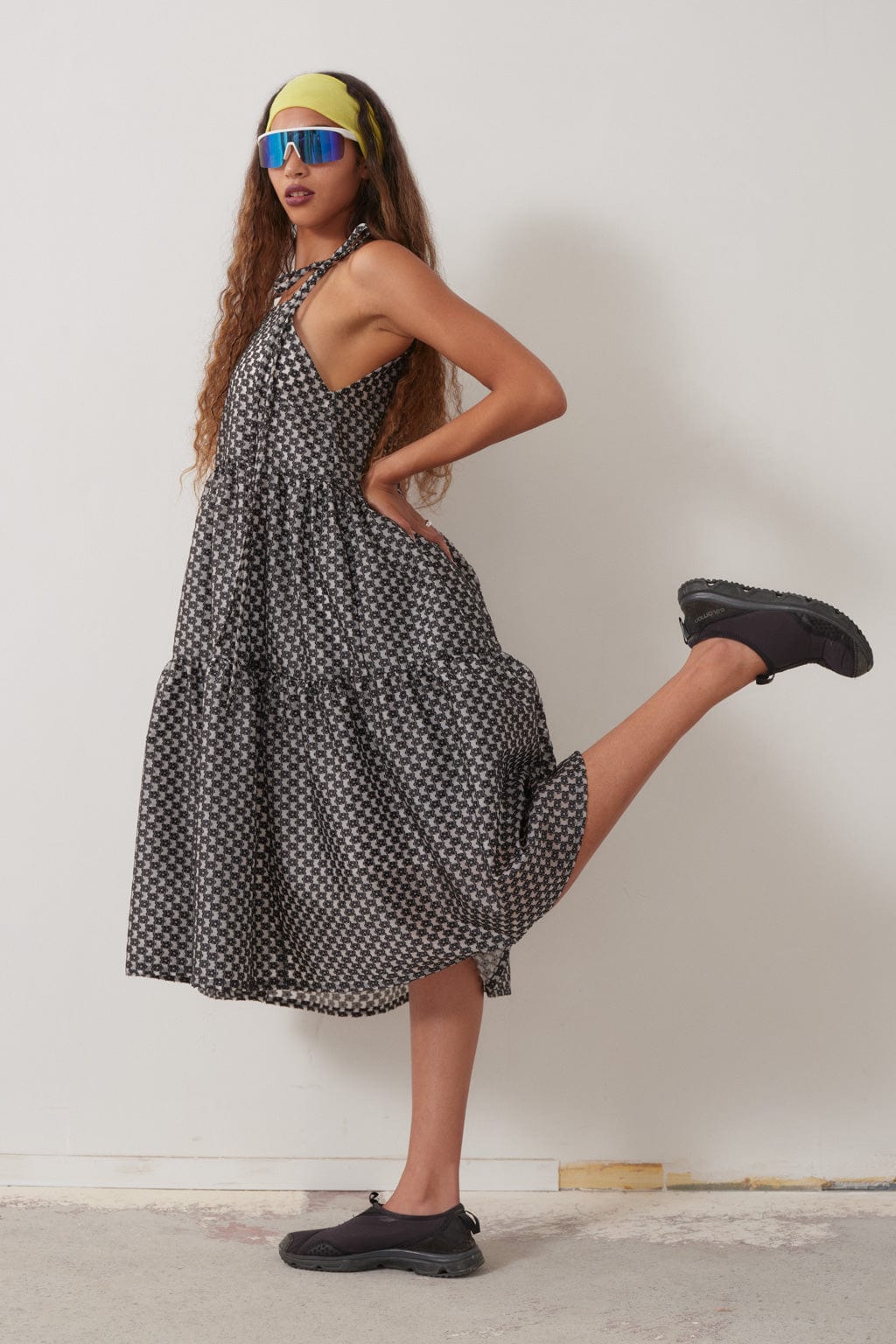 Cece Dress - Black Daisy
