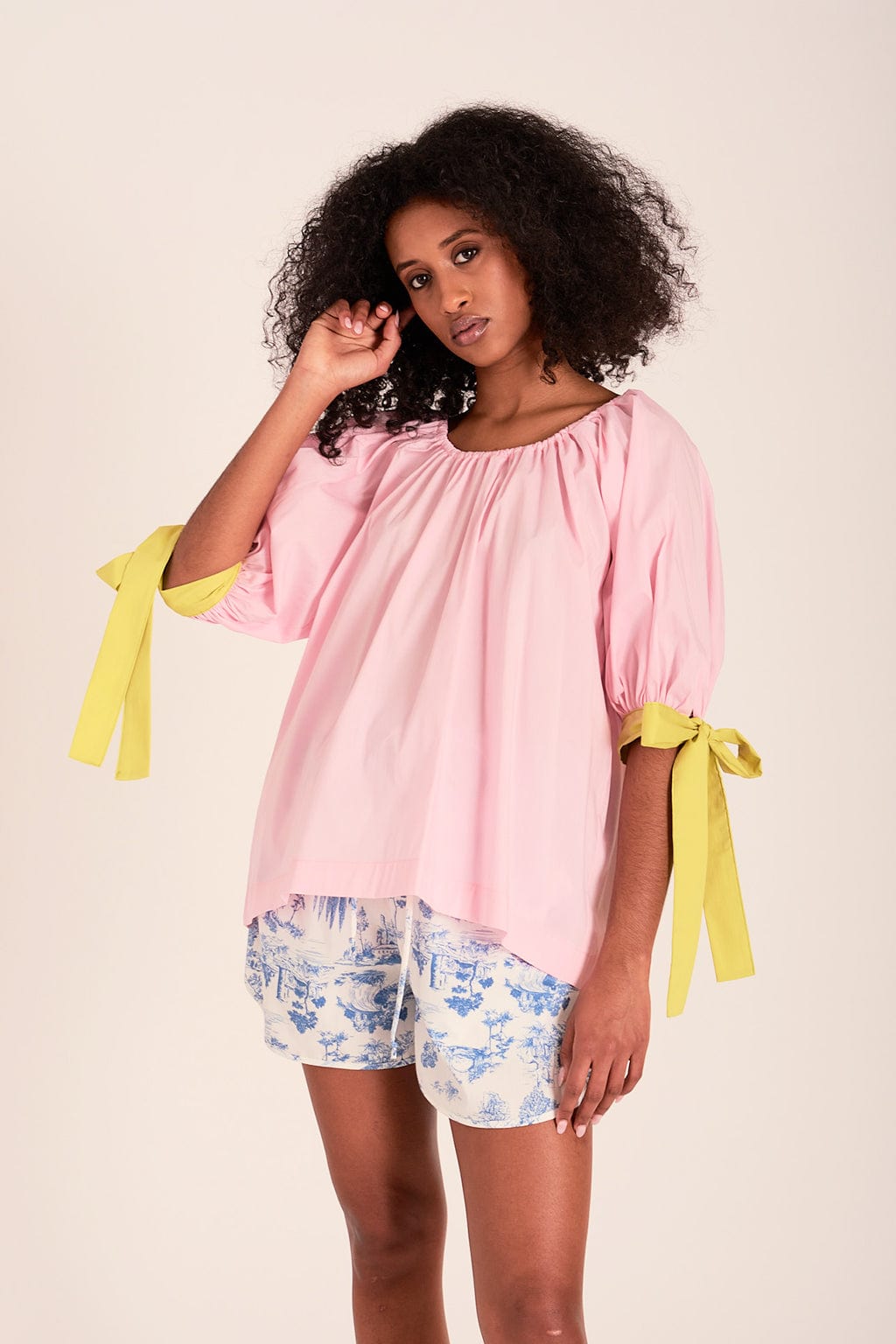 Sally Top - Pink/Green