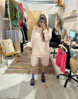 et Tigre - Gemma Longsleeve Top in Rose Water - XS S