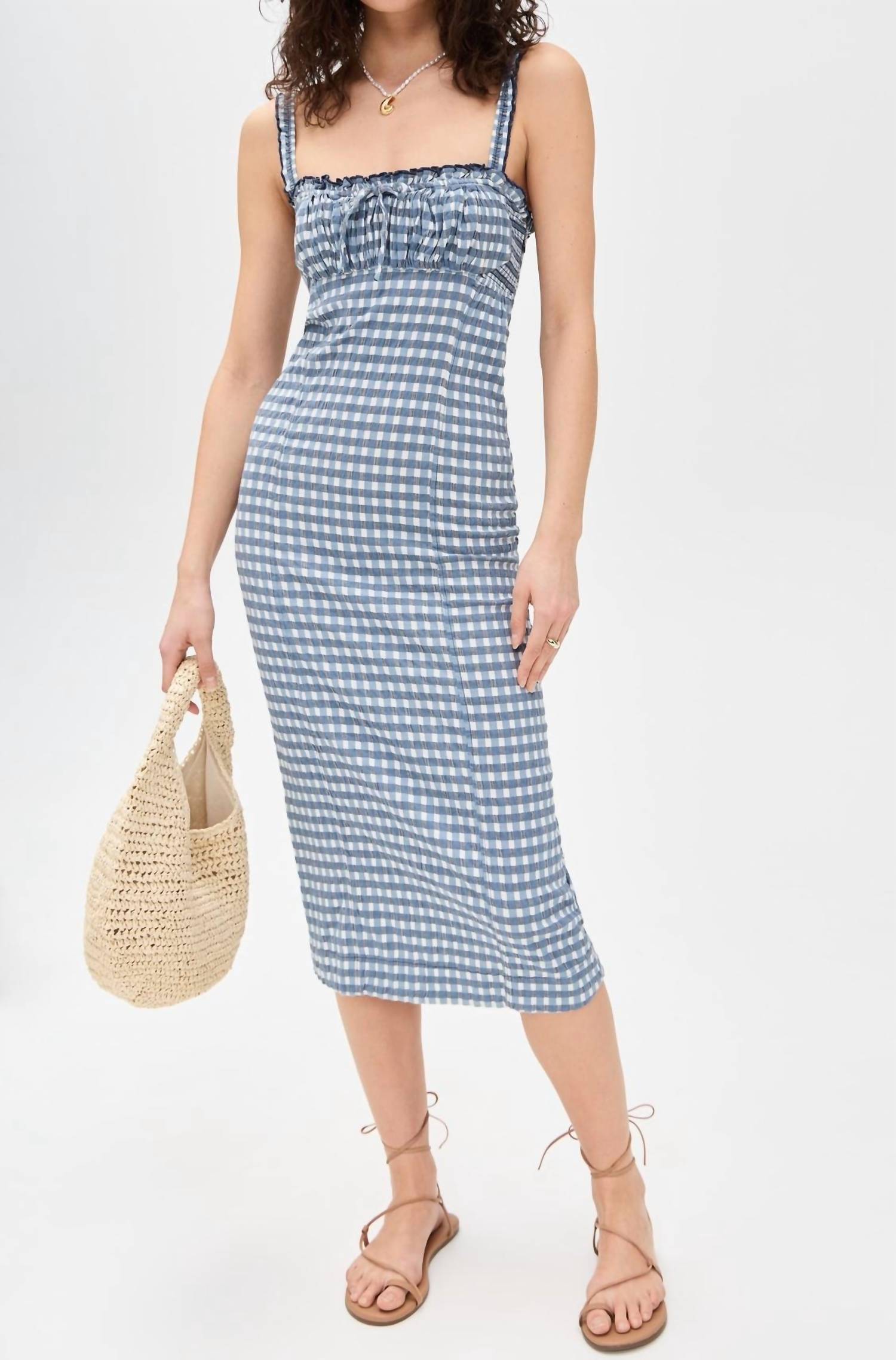 Lucinda Plaid Midi Dress