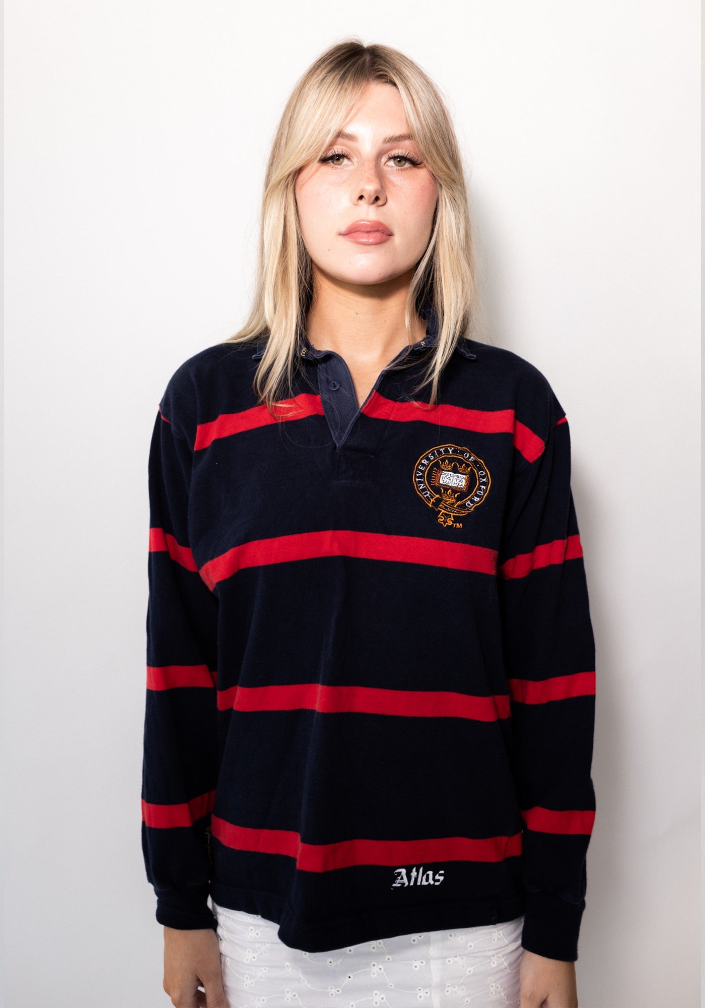 Oxford Red Striped Rugby Tee