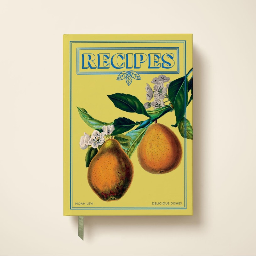 Hanging Fruits Hardcover Recipe Journal - Yellow