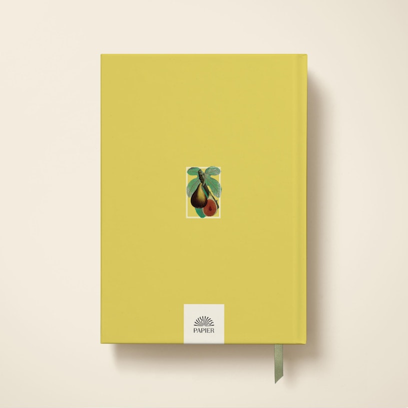 Hanging Fruits Hardcover Recipe Journal - Yellow