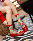 Sock Candy - Lucky Ladybug Sheer Crew Sock -