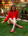 Sock Candy - Lucky Ladybug Sheer Crew Sock -