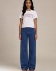 Obey - Errand II Highwaist Denim - Stone Wash Indigo -