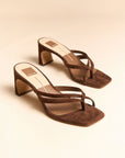 Gessie Heels - Dark Brown Suede