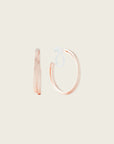 Aiori - Cassie Hoop Clip On Earrings - Rose Gold -