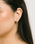 Aiori - Mini Pavé Huggie Clip On Earrings - Gold -