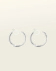 Aiori - Cassie Hoop Clip On Earrings - Silver -