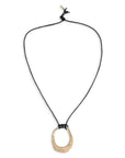 Ettika - Hammered Golden Loop Pendant 18k Gold Plated Necklace -