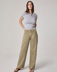 Edyson - Vincent High Rise Roll Up Raw Hem - Moss -