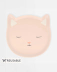 Meri Meri - Melamine Pink Cat Plate -