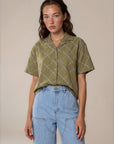 Obey - Lilith Diamond Stitch Shirt - Olivine Multi -