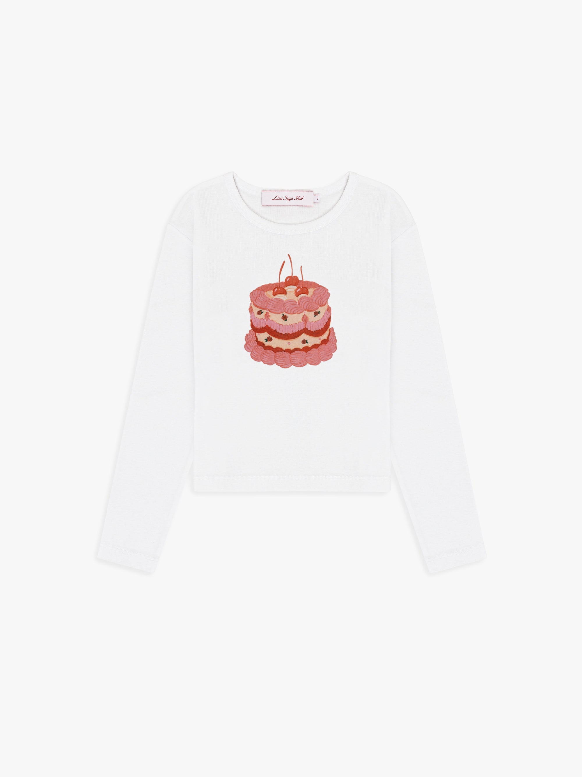 Dana Long Sleeve Tee - White/Cake