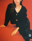 Lisa Says Gah - Issa V-Neck Cardi - Black -
