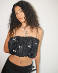 Lisa Says Gah - Jemma Bubble Top - Black Pink Bow -
