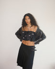 Lisa Says Gah - Jemma Bubble Top - Black Pink Bow -