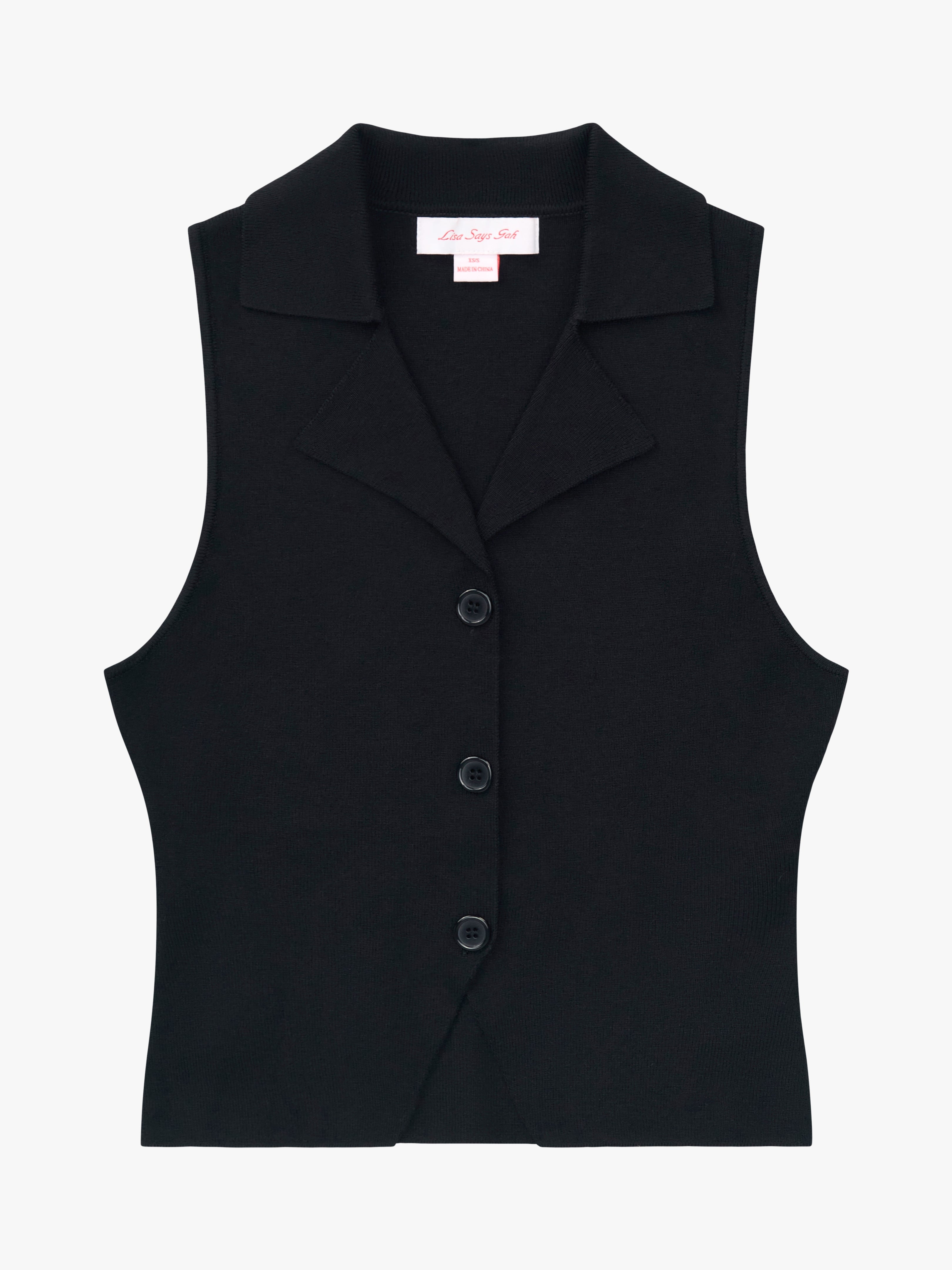 Lisa Says Gah - Vests - Max Sweater Vest - Black – offe market Lisa Says Gah - Vests - Max Sweater Vest - Black – offe market