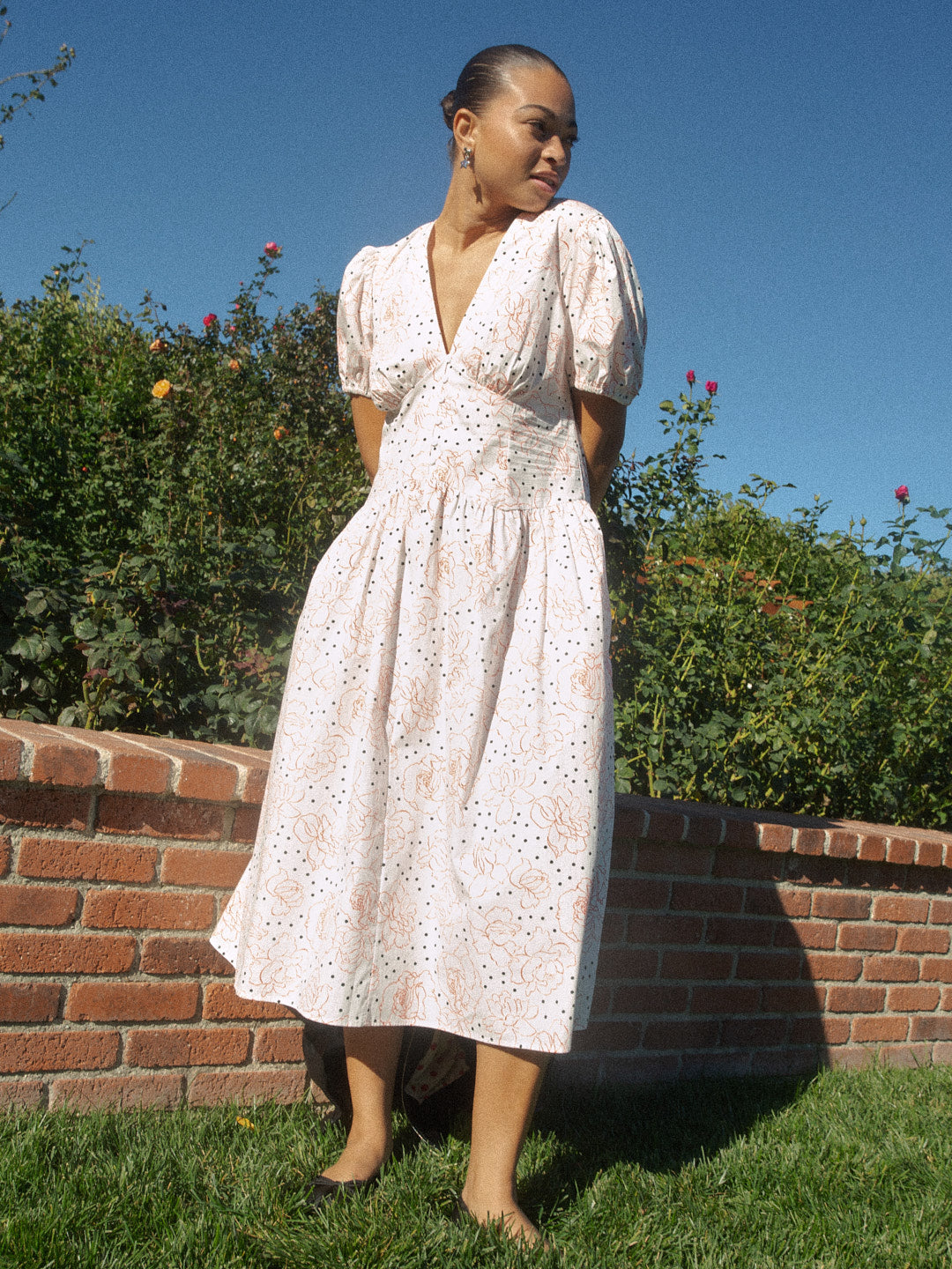 Lisa Says Gah Elizabeth Dress - Rose White Dot – offe market