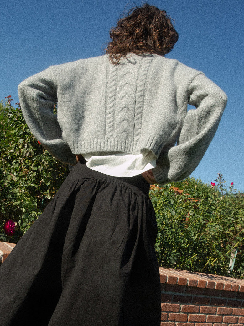 SHISHIKUI ニット　カーディガン　cardi a / GRAY Lisa Says Gah - Cardigans - Priya Cardi - Grey – offe market