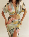 JBQ - Clara Top - River Abstract -