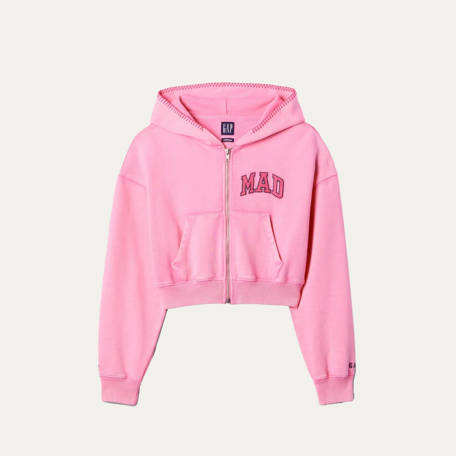 Madhappy x Gap - Sweatshirts - Full Zip Cropped Hoodie - Pink