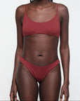 Organic Basics - Swim Scoop Bikini Top - Hibiscus Kiss -